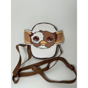 Gremlins Gizmo Crossbody Bag Buckle-Down White Brown Vegan Leather 3D Ears Bag